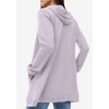 ellos Plus Size French Terry Long Zip Front Hoodie - 3 of 4