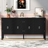 NicBex 4-Door Buffet Cabinet with Geometric Line Patterns and Vintage Metal Handles,Modern Sideboard Cabinet,Storage Cabinet for Living Room - 2 of 4