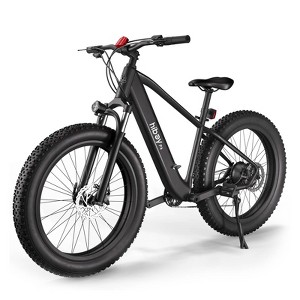 Hiboy Adult P6 26" Step-Over Electric Mountain Bike - Black - 1 of 4