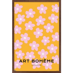 Trends International Art Bohème - Pink Flowers Framed Wall Poster Prints - 1 of 4