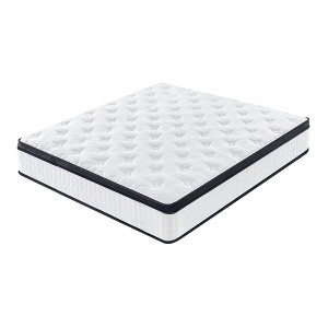 Grungis 12 Inch Twin Bed Mattress with 7-Zoned Memory Foam Knitted Cover for Bedroom - 1 of 4