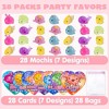 Joyfy 28pcs Valentines Mochi Squishy Glitter with Cards for Kids' Classroom Exchange Gifts - 2 of 4