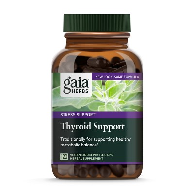 Gaia Herbs Thyroid Support - Made with Ashwagandha, Kelp, Brown Seaweed, and Schisandra