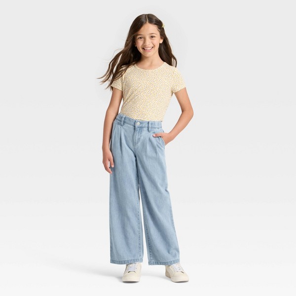 Jeans de pierna ancha para niña - Cat & Jack™ Lavado claro 3