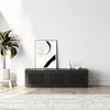 POVISON 59" Modern Minimalist Wood TV Stand, Slatted Entertainment Center, Media Console, Black TV Console, Fully-Assembled, Perfect for 45-inch TVs - 2 of 4