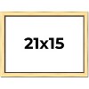 PosterPalooza | Simple Gold Picture Frame - UV Acrylic, Backing Board, Hanging Hardware Included - 2 of 4
