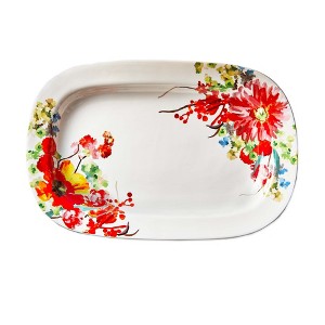 tag Blooming Flowers Rectangular Platter - 1 of 2