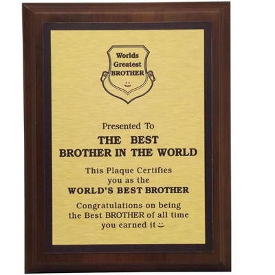 LEMONSODA World's Greatest Plaque (Best Brother in The World) - Gold