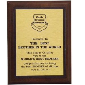 LEMONSODA World's Greatest Plaque (Best Brother in The World) - Gold - 1 of 1