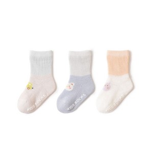 MyKids-Usa Spring New Arrival Baby Unisex Breathable Animals Cartoon Patchwork Socks Set - 1 of 3