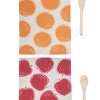 C&F Home 4-Style Orange, Apples, Pears and Lemons Themed Fruit Dishtowel Guest Towels Paired with Spoon, Assortment of 8 - image 3 of 3