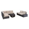 Santa Cruz 8pc Wicker Sectional - Dark Brown - Christopher Knight Home - 2 of 4