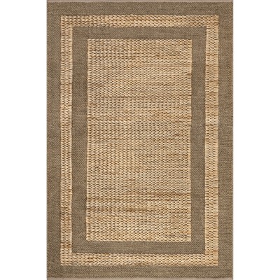 Nuloom Linnett Farmhouse Bordered Jute Indoor Area Rug