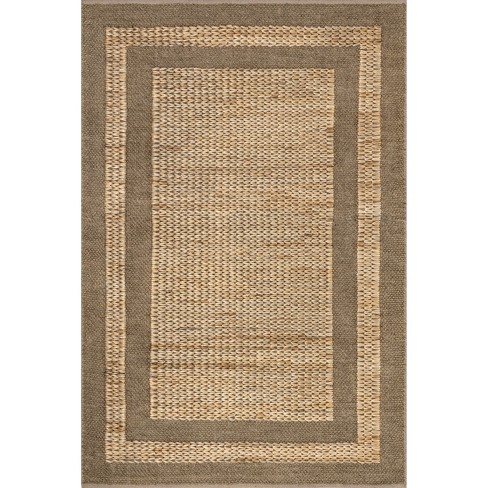 Nuloom Linnett Farmhouse Bordered Jute Indoor Area Rug - image 1 of 4