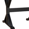 HomeRoots 48" Black Solid Wood Trestle Writing Desk - 4 of 4