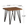 Christopher Knight Home Zion Outdoor Acacia Wood and Iron Table Set (Set of 3), Teak and Rustic Metal - 4 of 4