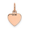Black Bow Jewelry 14k Rose Gold Heart Disc Charm or Pendant, 8mm - 3 of 4