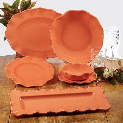 Perlette Coral Melamine Dinnerware Collection - Certified 