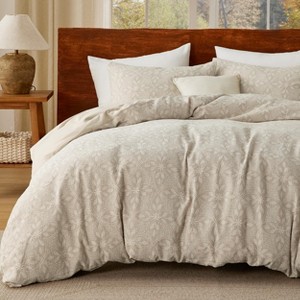 Cotton Duvet Cover Boho Textured Embroidery Jacquard Duvet Cover Set Soft and Breathable Bedding Set for All Seasons - 1 of 4