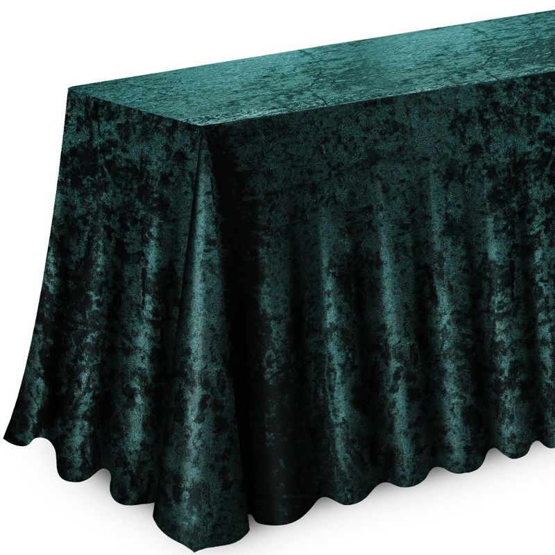 RCZ Décor Elegant Rectangle Table Cloth - Made With Fine Crushed-Velvet Material, Beautiful Tablecloth With Durable Seams - 90" x 156", 1 of 4