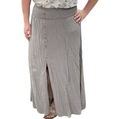 Women's Smock Front Skirt - White Birch