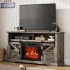 CuisinSmart  TV Stand (Up to 65" TVs), 60" Farmhouse Media TV Console with Sliding Barn Door Storage Cabinet (Fireplace Not Included) - 3 of 4