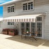 Resenkos Patio Awning, Outdoor Sun Shade Shelter Cover Awnings,13' x 8' Retractable Awning, Patio Awnings, Sunshade Shelter w/ Manual Crank Handle, - 2 of 4