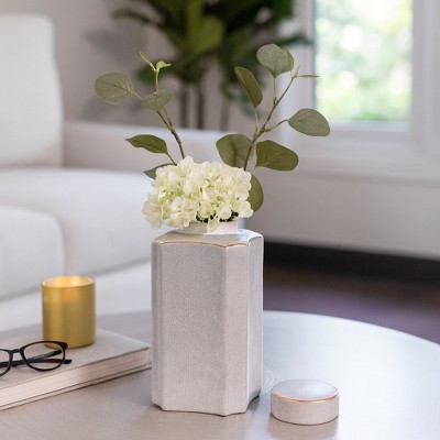 Decorative Abstract Jar with Lid for Living Room Decor - Versatile House Accessory for Flower Vase, Jar Decor, or Container