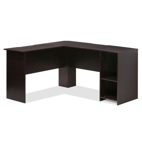 Furinno Indo L-Shaped Desk with Bookshelves (White)