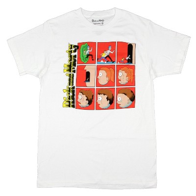 Rick and Morty Men's Action Story Boxes Graphic Print Short Sleeve T-Shirt