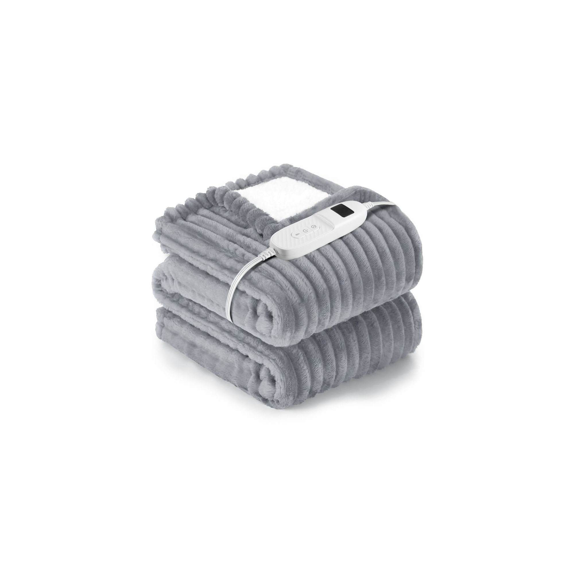 Swtroom Heated Throw Blanket 50x60 - Safe with 6 Heat Levels & Auto Shut-Off Machine Washable Dark Gray