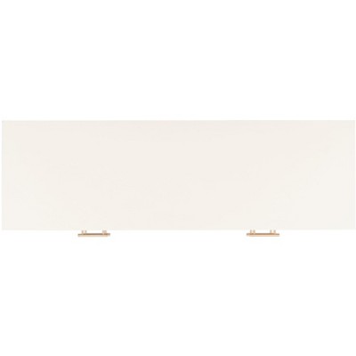 White Wood and Metal Console Table with Storage