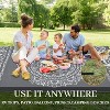 Outdoor Rugs Modern Plastic Straw Rugs, Waterproof Patio Floral Camping Carpet, Reversible Floor Mats for Porch Balcony Beach - 4 of 4