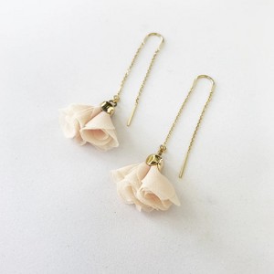 Sanctuary Project by sanctuaire Pink Rose Threader Flower Drop Earrings Gold - 1 of 3