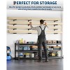 Storage Rack, Set of 2, Wall Mount, Heavy Duty Steel 4-Tier Wood Organizer Storage Shelves, 800LBS Capacity, for Shed, Workshop, Garage - 4 of 4