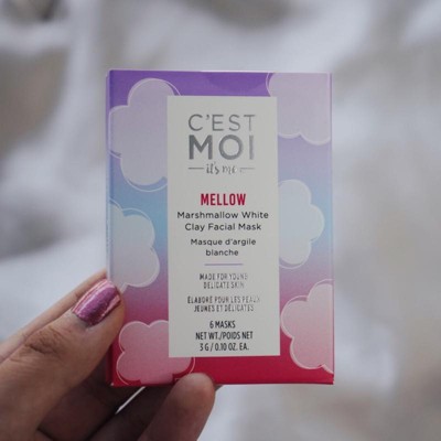 C'est Moi Mellow Marshmallow White Clay Cloud Mask | Balance & Smooth Skin,  Gentle DIY Facial Mask, Clinically Tested Non-Toxic Ingredients feat.