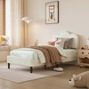 homfan Twin Smart LED Bed Frame, Adjustable PU Leather Headboard, Platform Bed for Kids, Wood Slats, No Box Spring Needed - 2 of 4