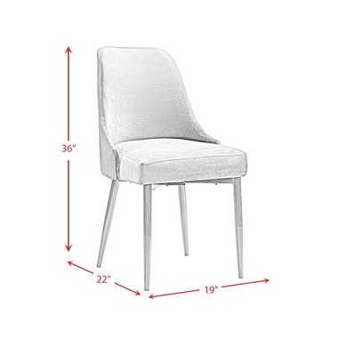 Celeste Cream Polyester Upholstered Side Chair Set
