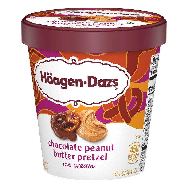 Haagen-Dazs Chocolate Peanut Butter Pretzel City Sweets Frozen Ice Cream - 14 fl oz, 4 of 9
