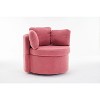 CAVINAS Teddy Fabric 360° Swivel Comfy Armchair with Back Cushion,Rotating and Storage Accent Chair   for Living Room,Bedroom,Office - 2 of 4