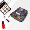 Unique Bargains Durable Flower Painting Handheld Makeup Bag Blue Purple 1 Pc - 4 of 4