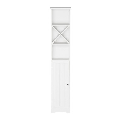 Linen Tower Tall Storage Cabinet White - Hastings Home