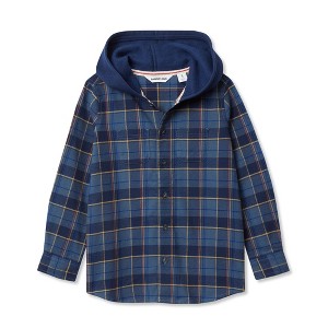 Lands' End Kids Long Sleeve Hoodie Flannel Shirt - 1 of 3