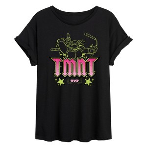 Women's - Teenage Mutant Ninja Turtles - Y2k Oversized Graphic T-Shirt - 1 of 4