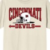 Vintage Sport Cincinnati Devils Men's Natural T-Shirt - 2 of 3