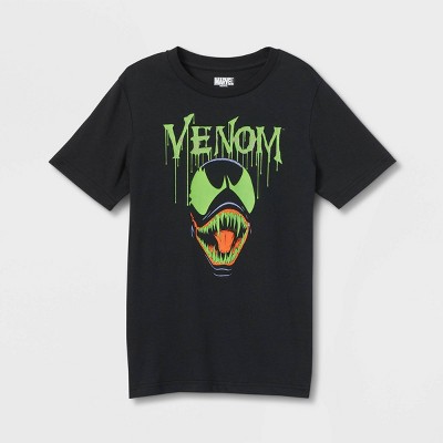 Boys' Marvel Venom Glow in the Dark Short Sleeve Graphic T-Shirt