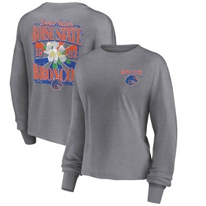 NCAA Boise State Broncos Women's Gray Long Sleeve T-Shirt - 1 of 3