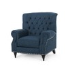Push Back Recliner Chair with Rolled Arms, Rivet Decor and Thick Cushions - 4 of 4