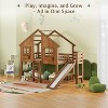 AMERLIFE Twin Over Twin House Bunk Solid Wood Bed Frame with Slide and Ladder, Window Box Shelf, 14" Guardrail - 4 of 4