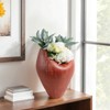 Decorative Sculptural Flower Vase for Living Room Decor - Stylish Home Decor Accents for Bedroom, Office Styling, and Table Decor - 18", Red - 3 of 4